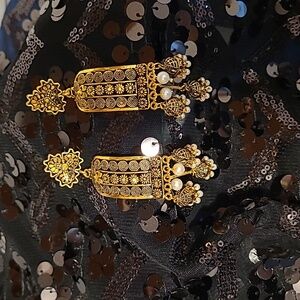 🎯3 for $30🎯💥 Golden Oxidized Long Jhumka earrings For Girls and Women